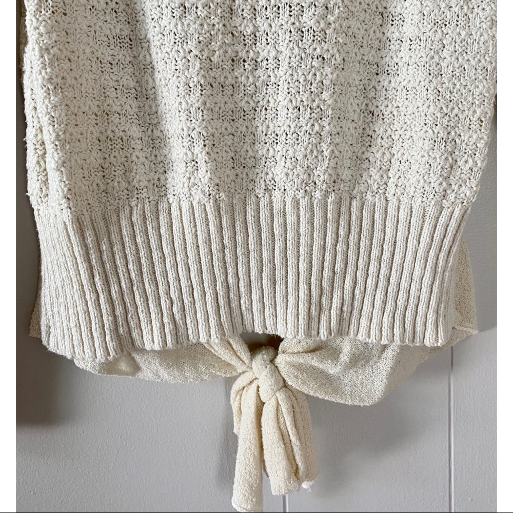 Free People Knit Sweater with Open Back and Tie - Picture 6 of 7